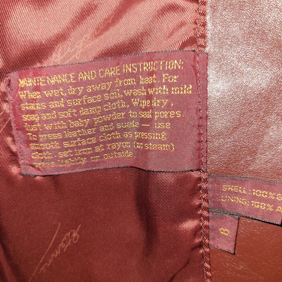 Etienne Aigner Brown Leather Jacket - Picture 12 of 16